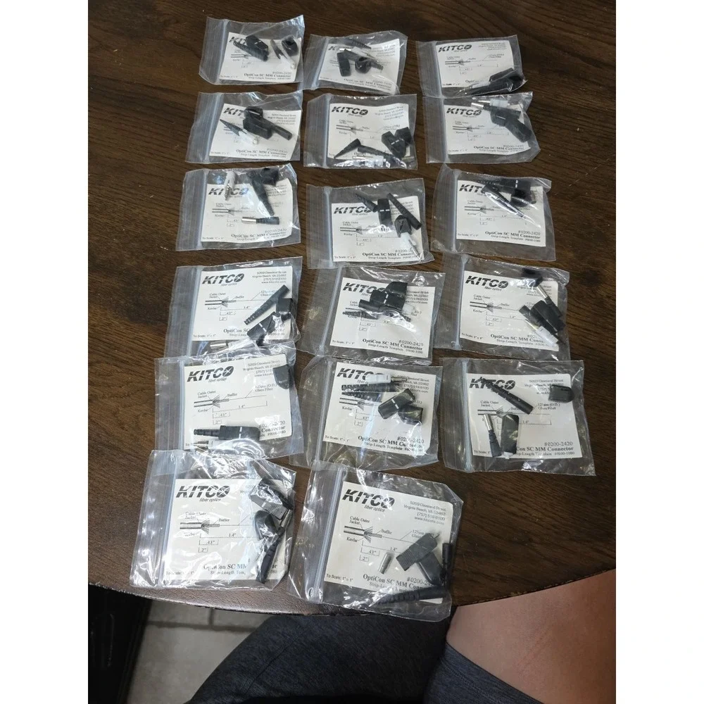 KITCO Fiber Optics OptiCon SC MM Connectors (Lot of 17 Packs, New)#0200-2420